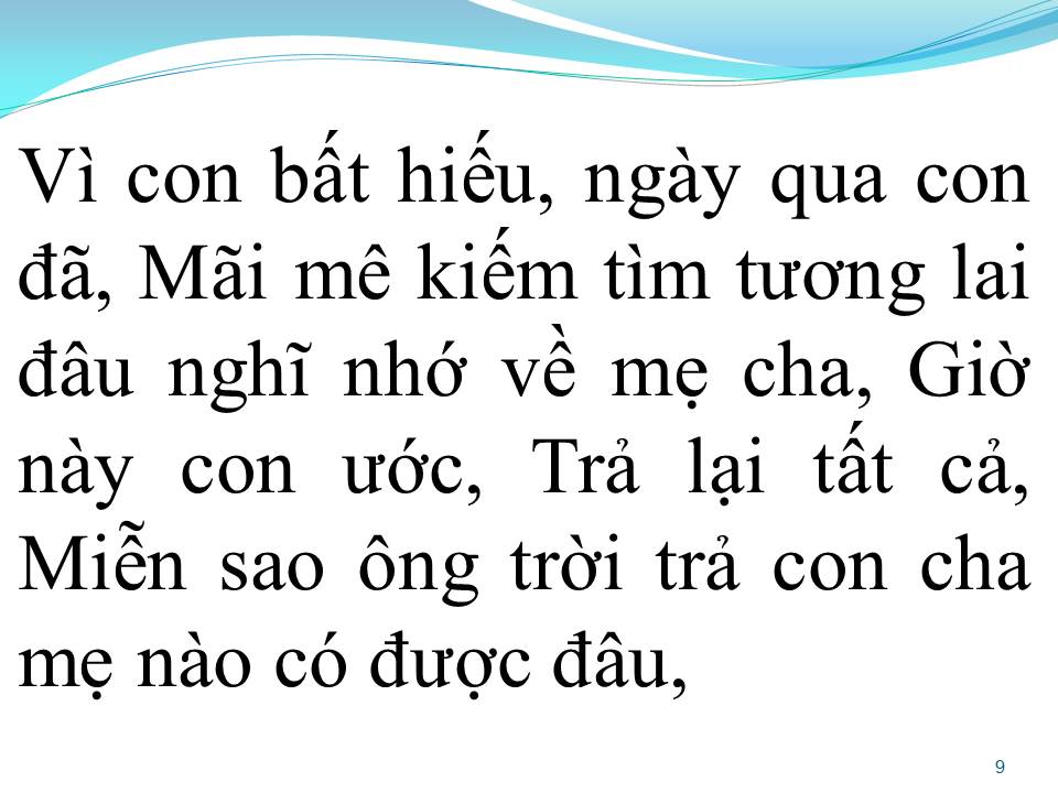 Lời bài hát CÔNG CHA NGHĨA MẸ