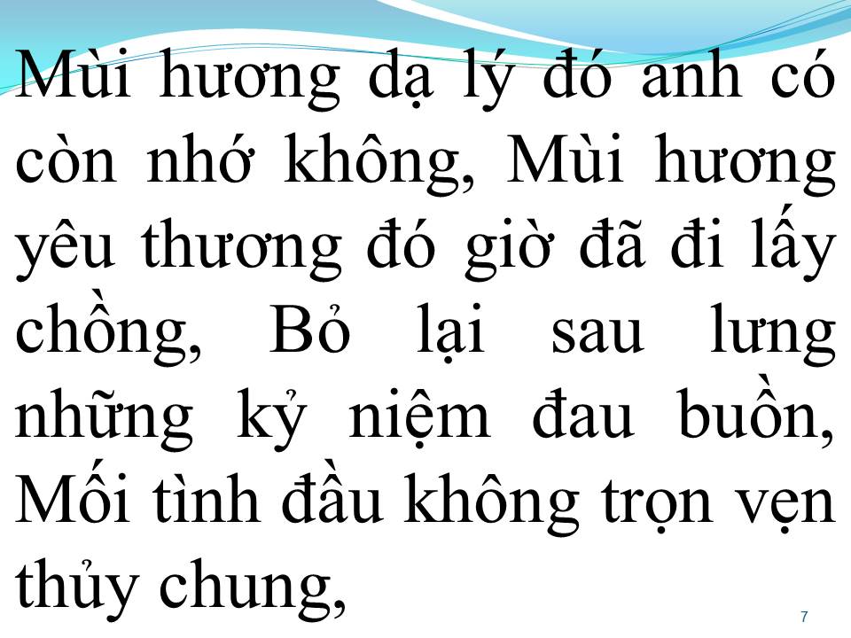 Lời bài hát MÙI HƯƠNG DẠ LÝ