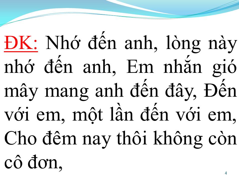 Lời bài hát NHỚ ANH
