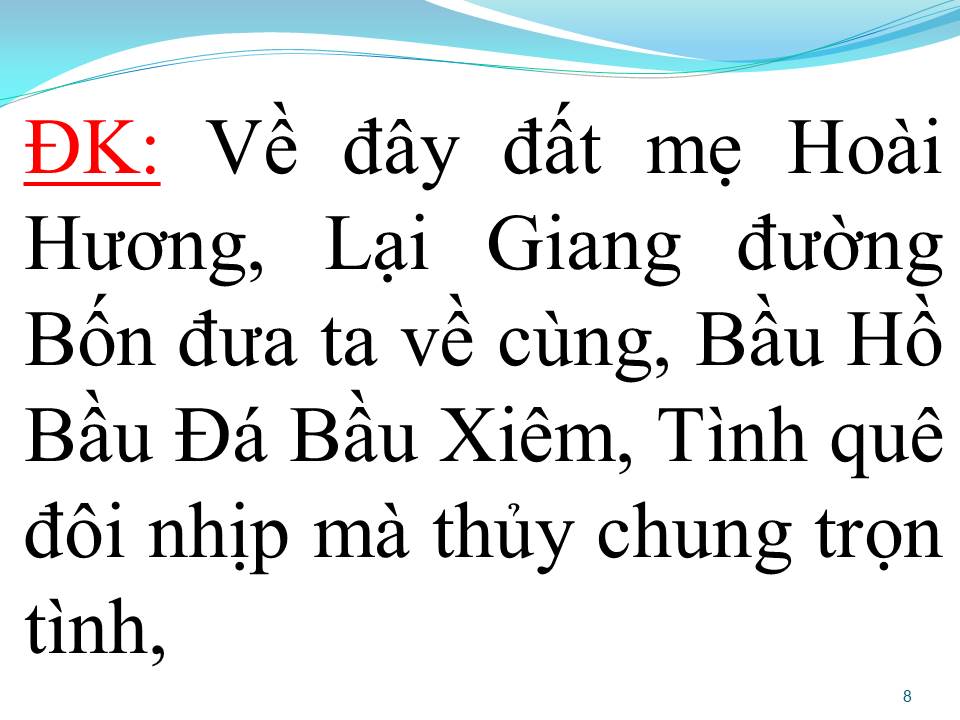 Lời bài hát GIỮ TRỌN TÌNH QUÊ