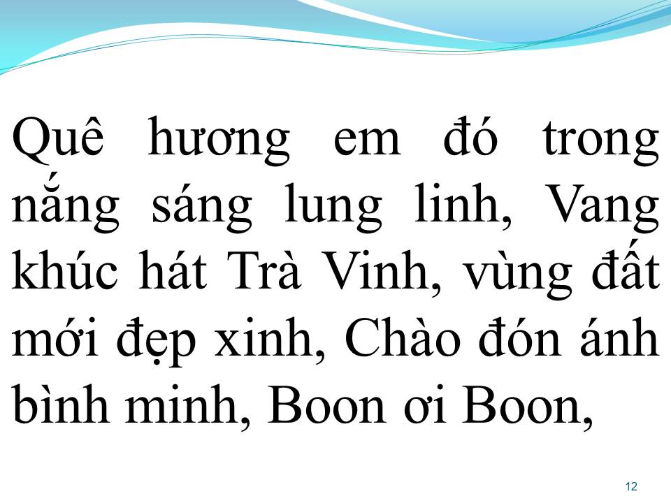 Lời bài hát HƯƠNG TÌNH TRÀ VINH