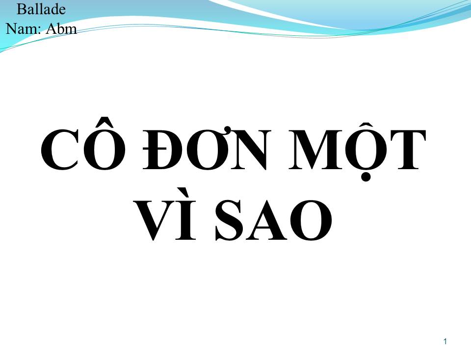 Lời bài hát CÔ ĐƠN MỘT VÌ SAO
