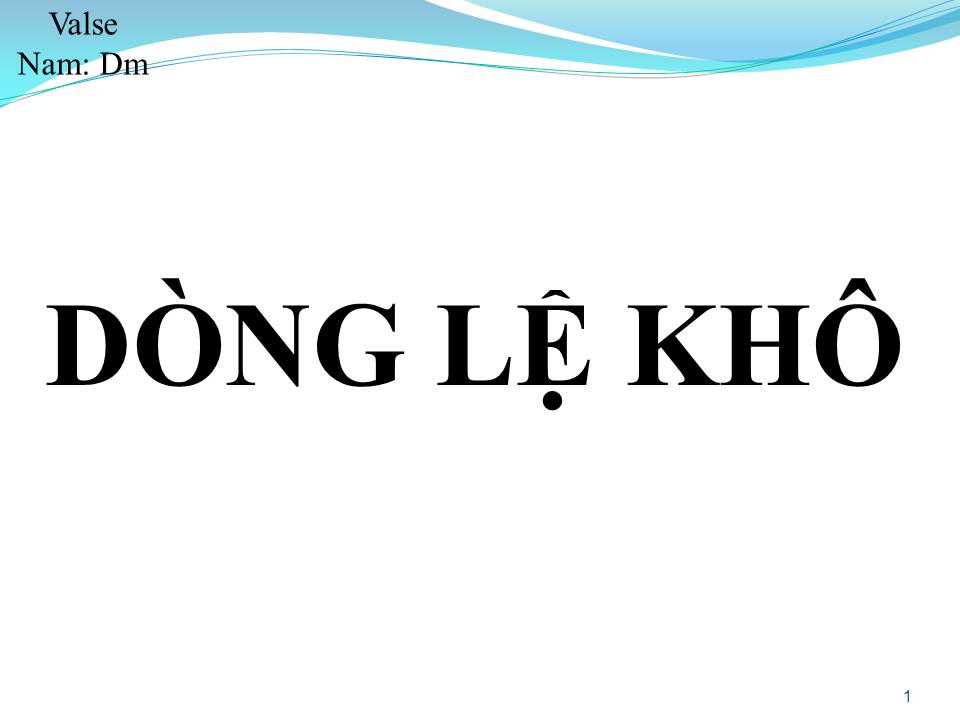 Lời bài hát DÒNG LỆ KHÔ