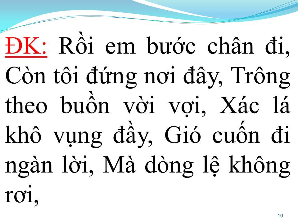 Lời bài hát DÒNG LỆ KHÔ