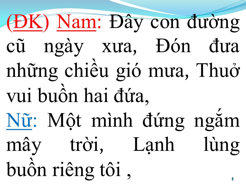 Lời bài hát GỬI CỐ NHÂN ĐÔI LỜI (SONG CA)