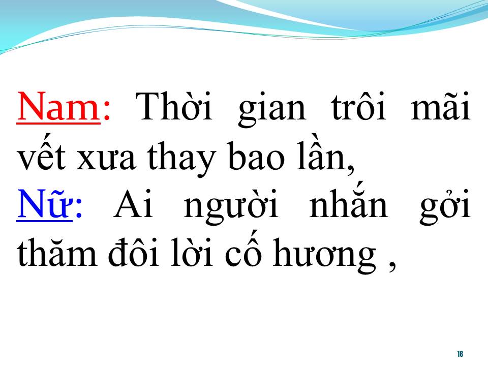 Lời bài hát GỬI CỐ NHÂN ĐÔI LỜI (SONG CA)