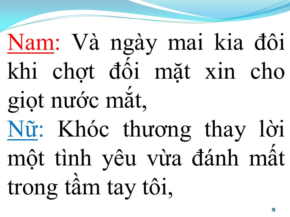 Lời bài hát GỬI CỐ NHÂN ĐÔI LỜI (SONG CA)