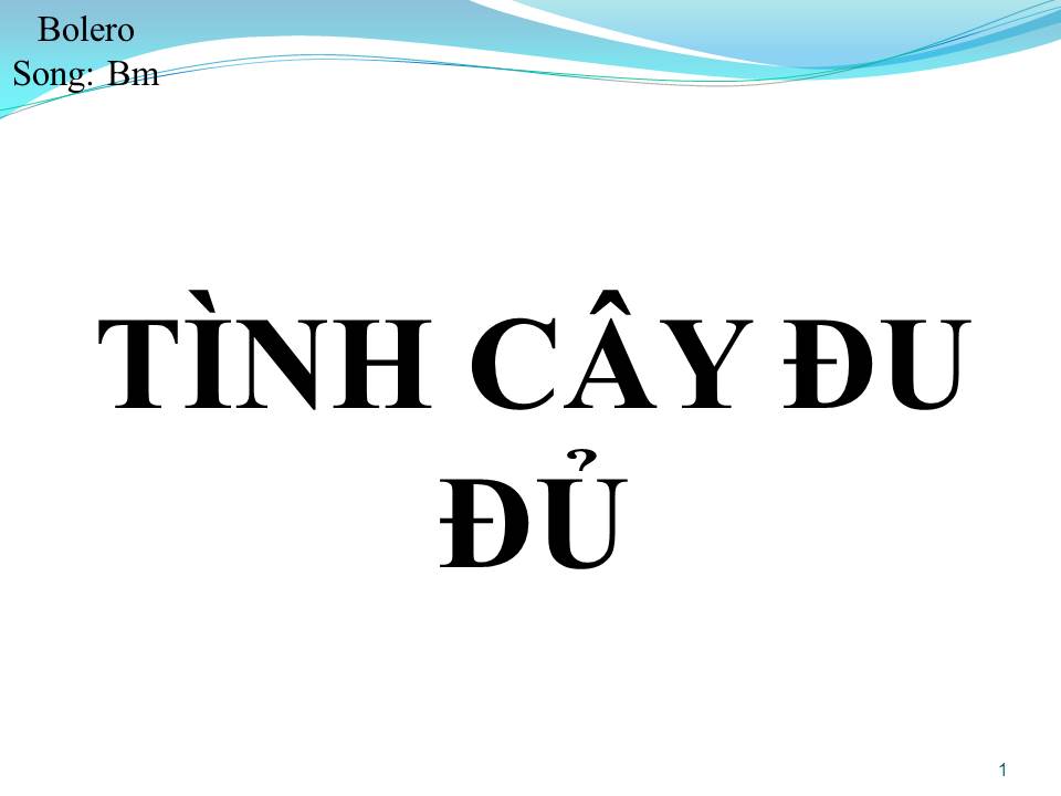 Lời bài hát TÌNH CÂY ĐU ĐỦ (SONG CA)