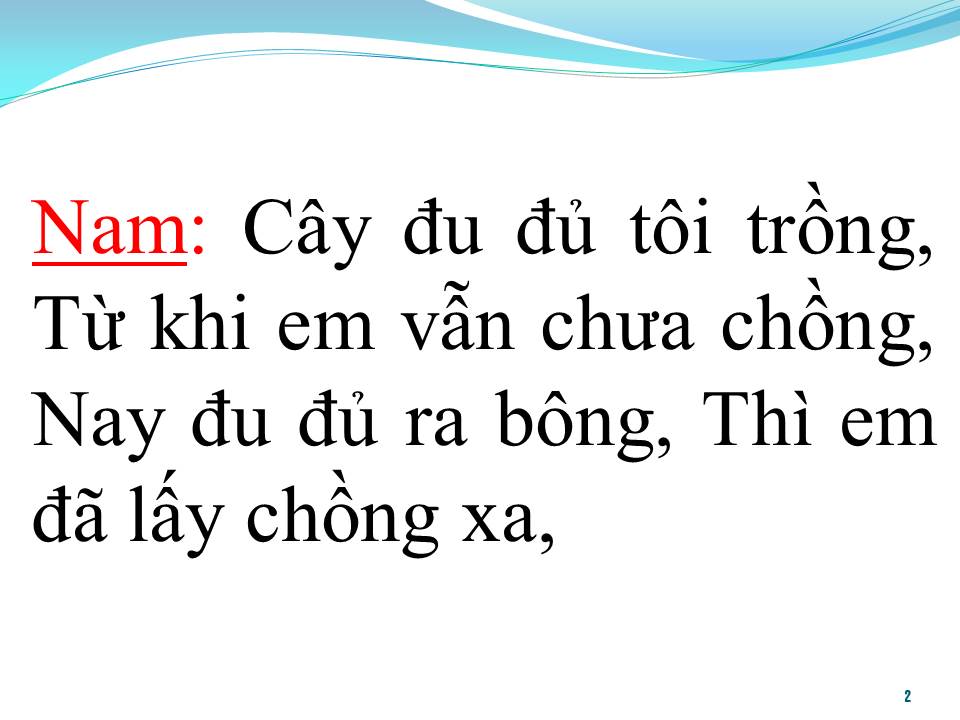 Lời bài hát TÌNH CÂY ĐU ĐỦ (SONG CA)