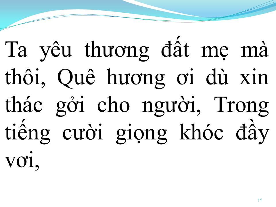 Lời bài hát TÌNH CA QUÊ HƯƠNG