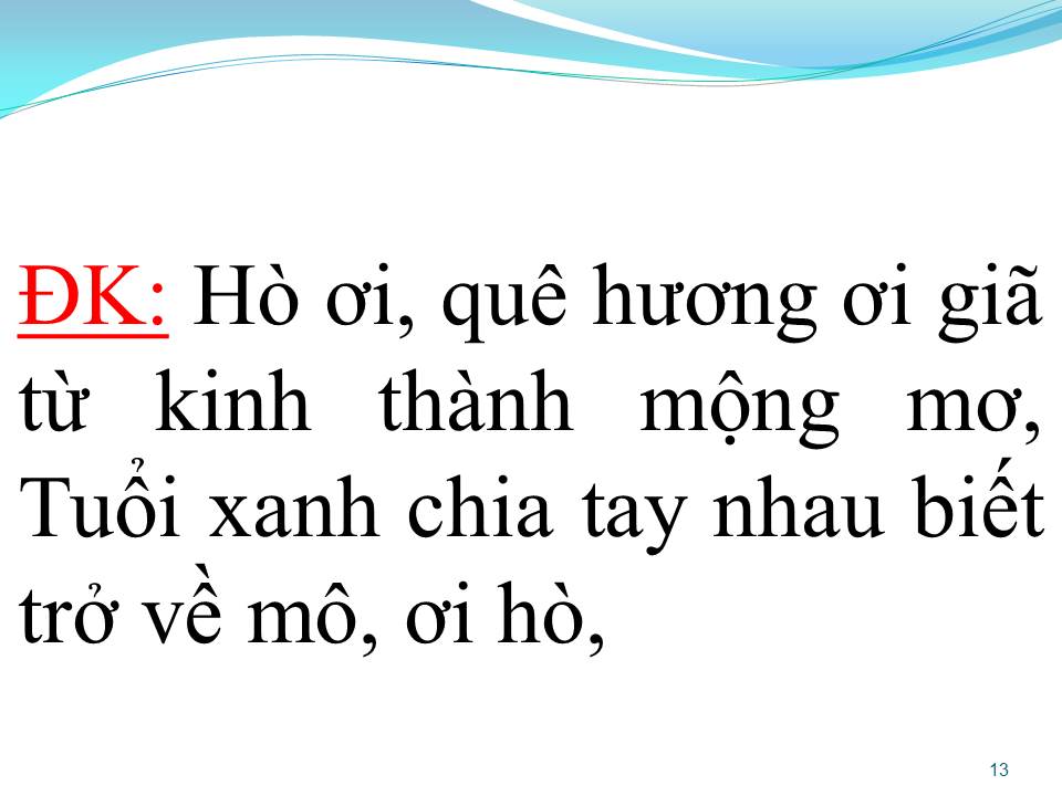 Lời bài hát TÌNH CA QUÊ HƯƠNG