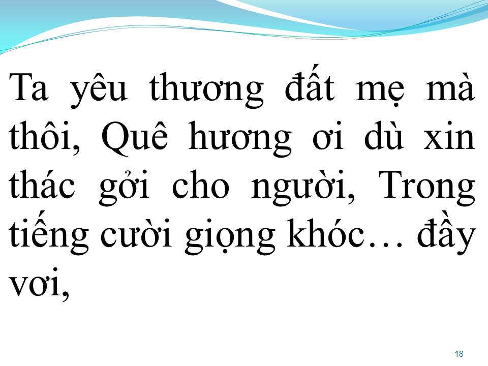 Lời bài hát TÌNH CA QUÊ HƯƠNG