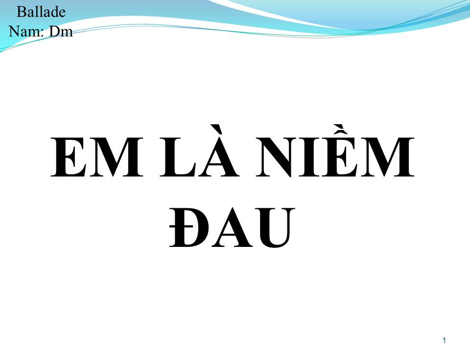 Lời bài hát EM LA NIỀM ĐAU