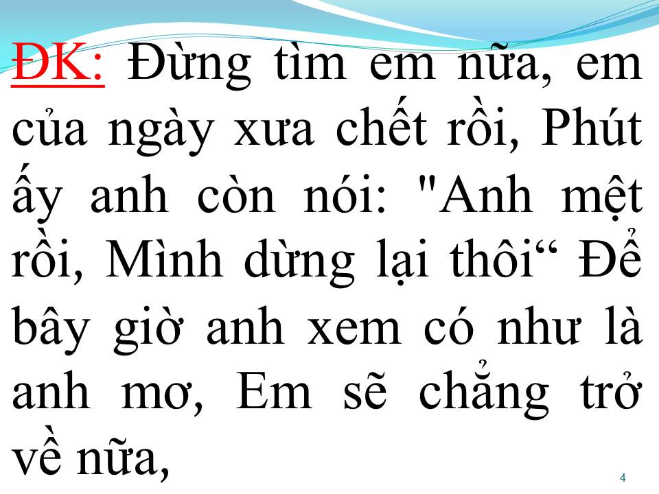 Lời bài hát EM NGÀY XƯA KHÁC RỒI