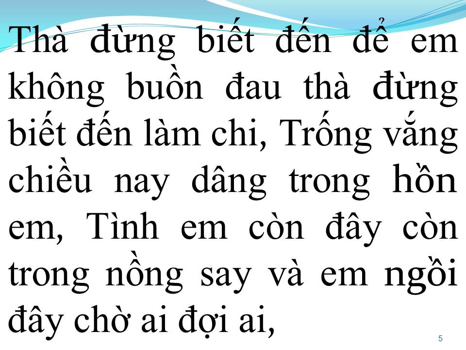 Lời bài hát TRỐNG VẮNG
