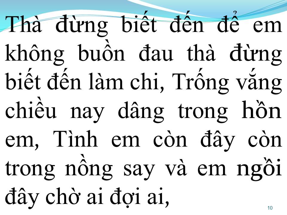 Lời bài hát TRỐNG VẮNG