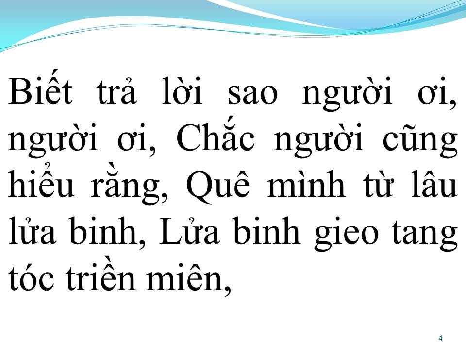 Lời bài hát TÂM SỰ NGƯỜI HÁT BÀI QUÊ HƯƠNG