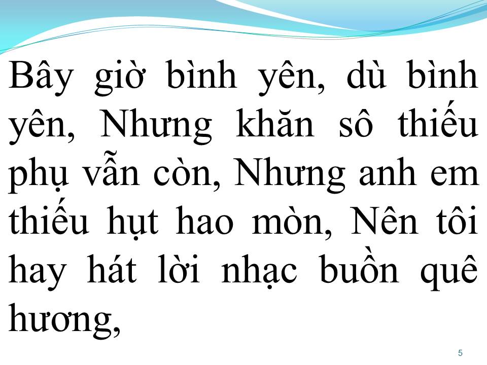 Lời bài hát TÂM SỰ NGƯỜI HÁT BÀI QUÊ HƯƠNG