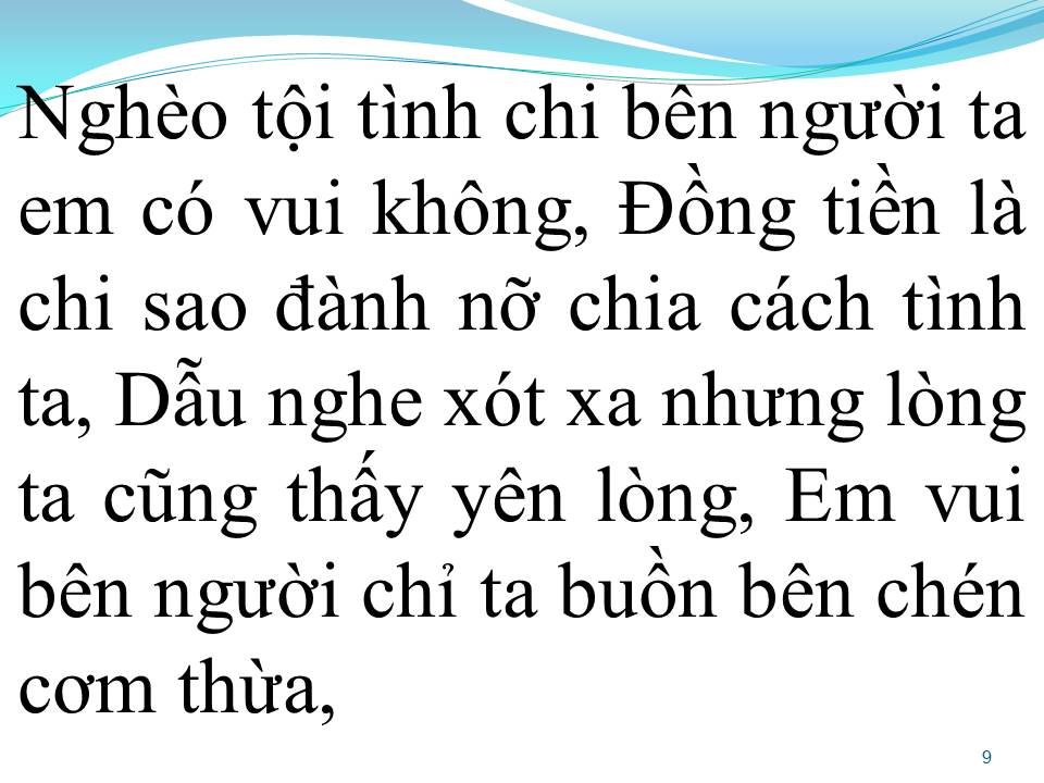 Lời bài hát CƠM THỪA CANH CẶN