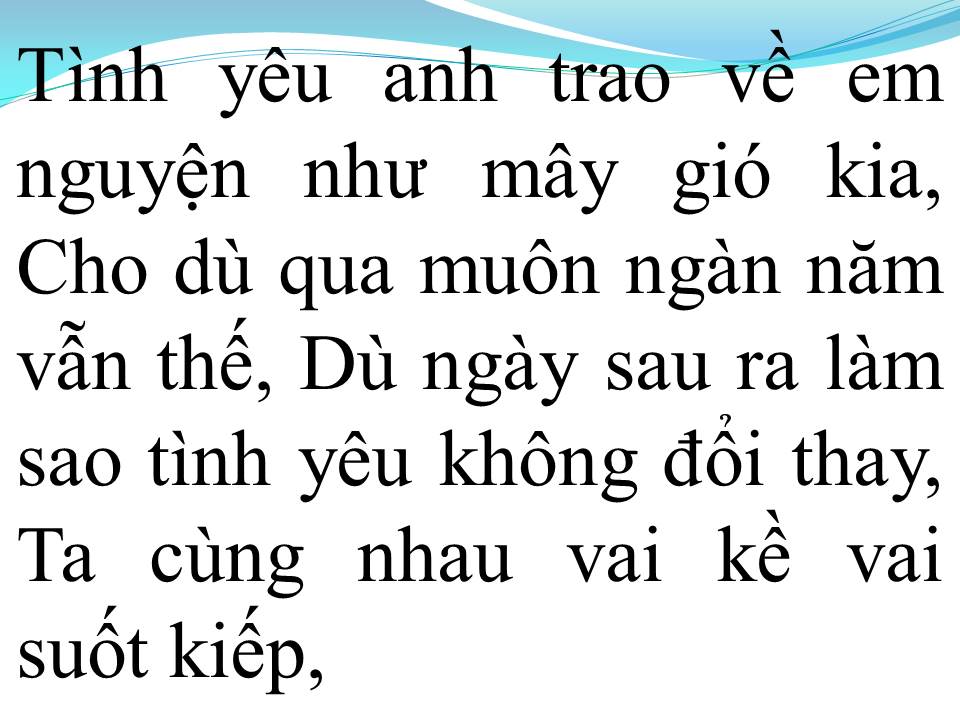 Lời bài hát NHƯ GIÓ VỚI MÂY