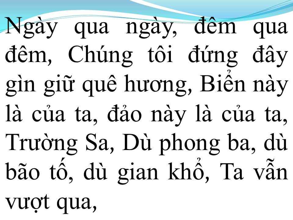 Lời bài hát KHÚC QUÂN CA TRƯỜNG SA