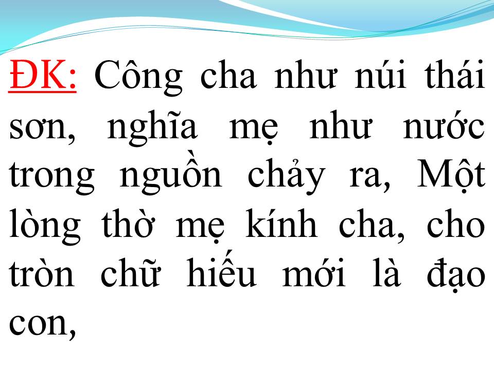 Lời bài hát NHỮNG LỜI DẠY CỦA CHA