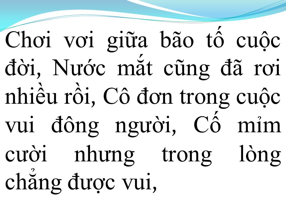 Lời bài hát CUỘC VUI CÔ ĐƠN