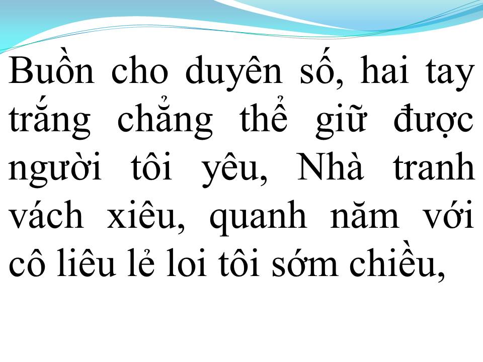 Lời bài hát KHÔNG DUYÊN PHẬN