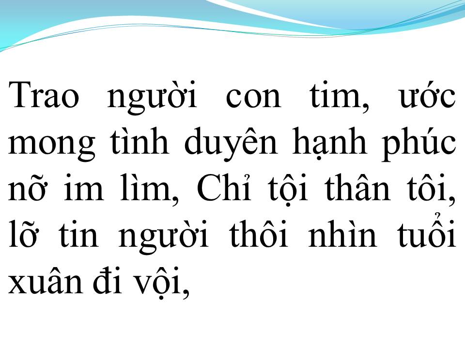 Lời bài hát KHÔNG DUYÊN PHẬN
