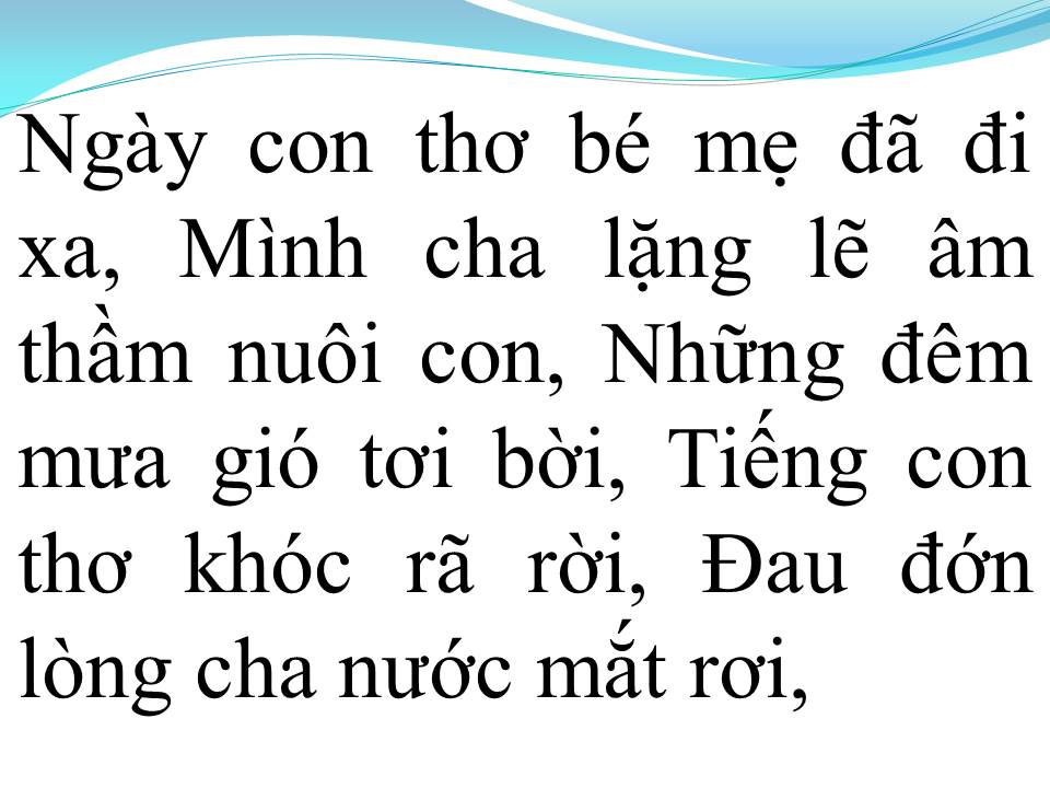 Lời bài hát LỜI CHA DẠY