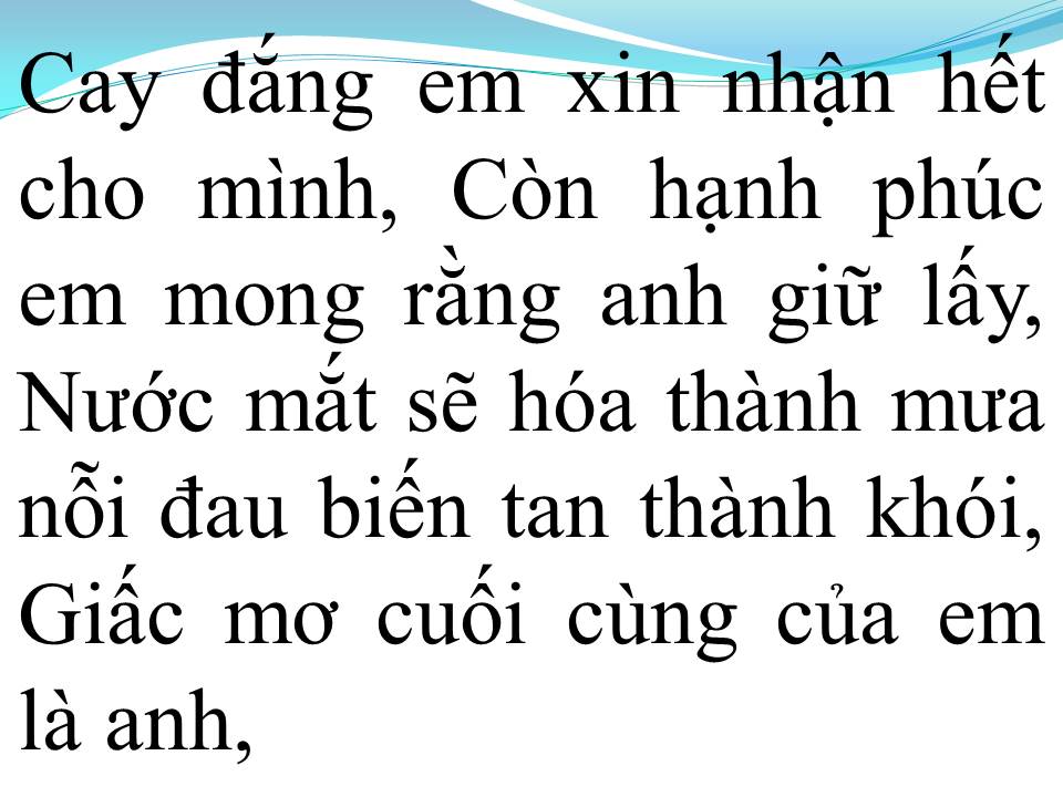 Lời bài hát NỖI ĐAU MANG TÊN ANH