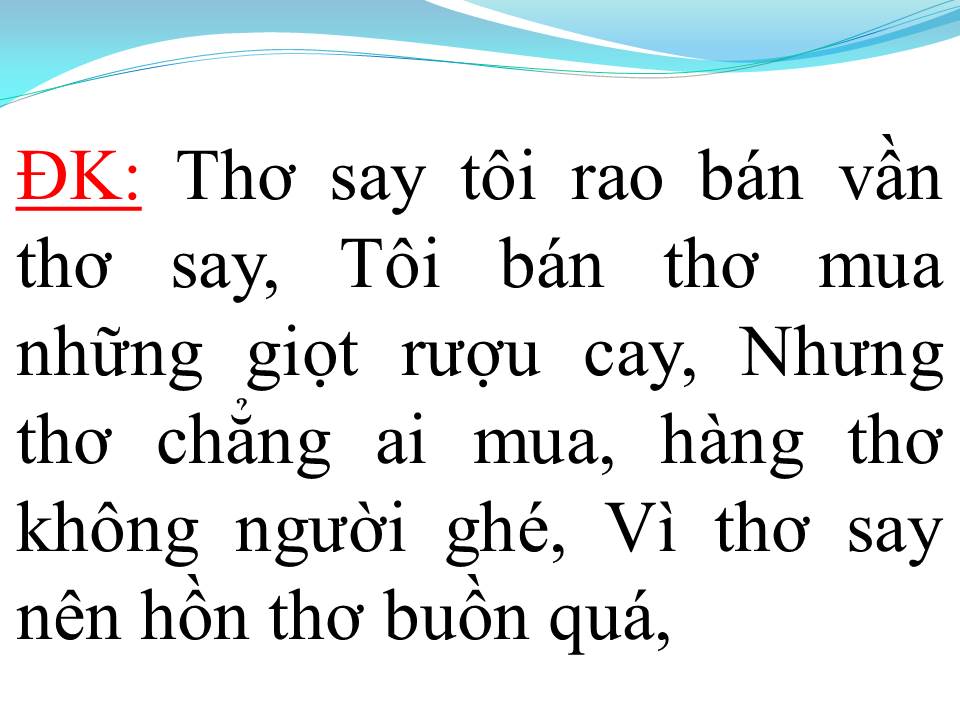 Lời bài hát RAU BÁN VẦN THƠ SAY