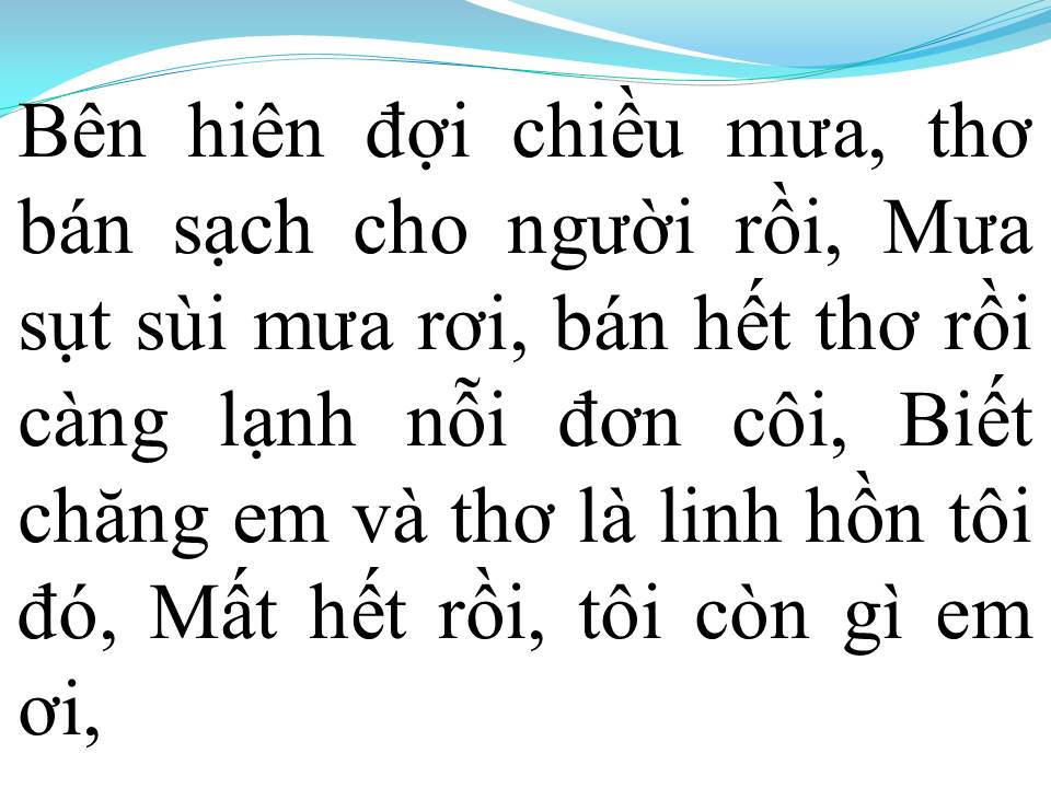 Lời bài hát RAU BÁN VẦN THƠ SAY