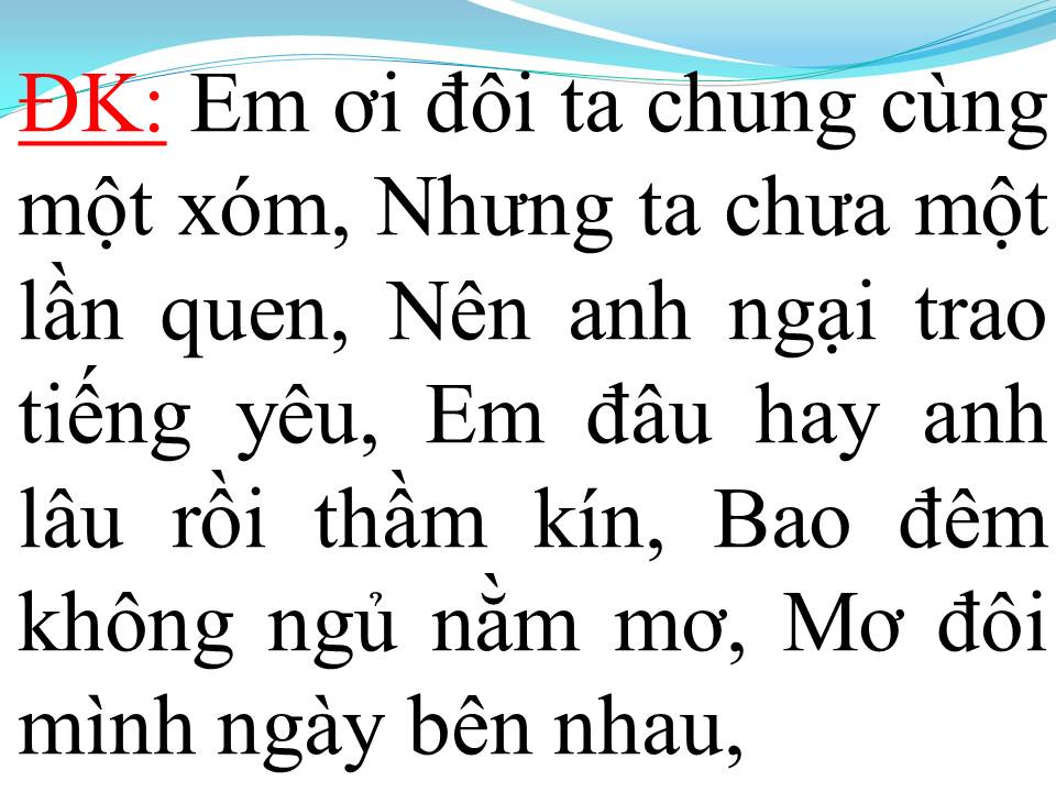 Lời bài hát GỬI NGƯỜI CHUNG XÓM