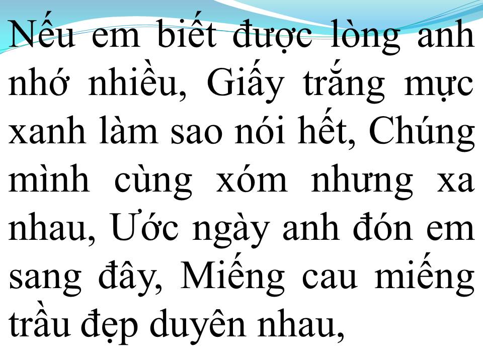 Lời bài hát GỬI NGƯỜI CHUNG XÓM