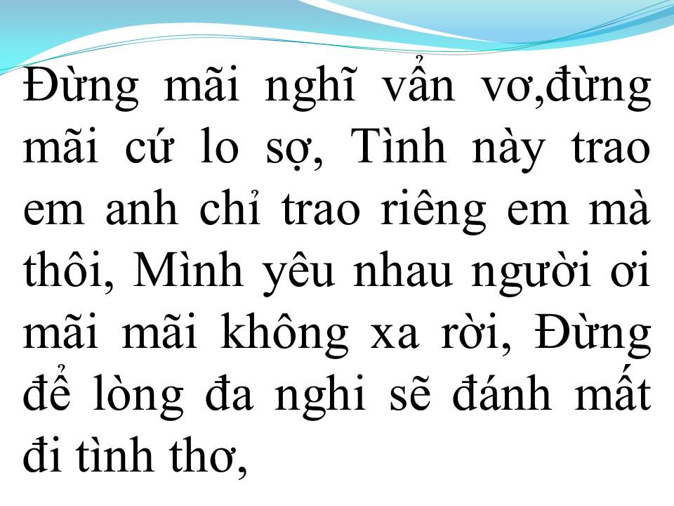 Lời bài hát NGƯỜI TÌNH ĐA NGHI