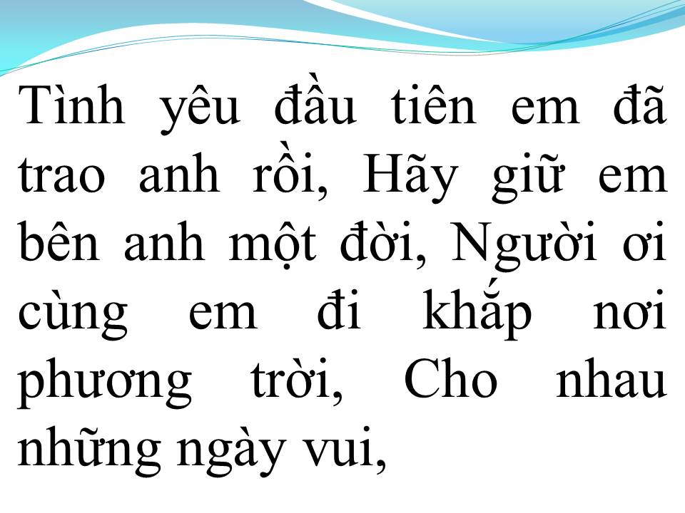 Lời bài hát XIN DÀNH TRỌN CHO EM