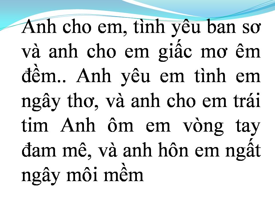 Lời bài hát XIN DÀNH TRỌN CHO EM