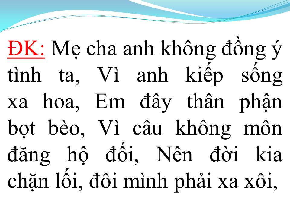Lời bài hát CON NHÀ NGHÈO