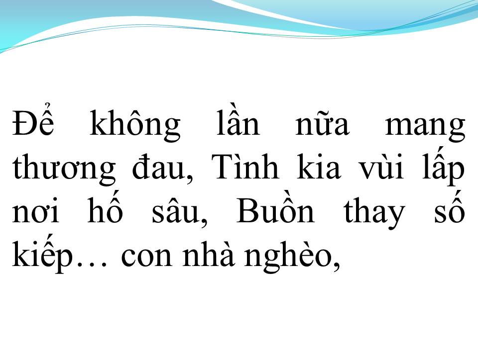 Lời bài hát CON NHÀ NGHÈO