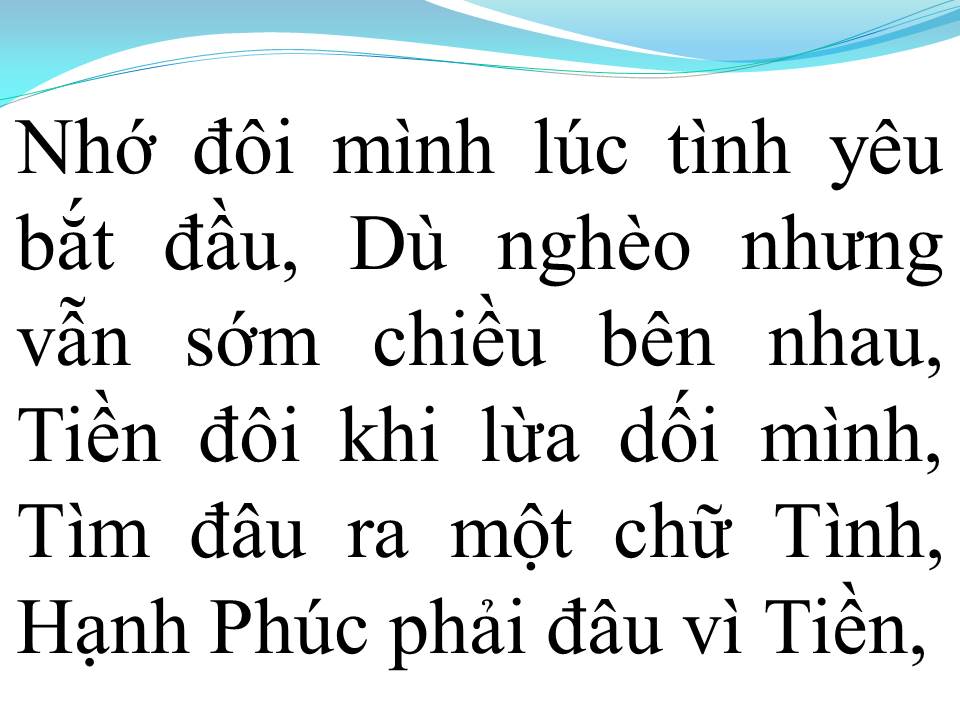 Lời bài hát TIỀN VÀ BẠC