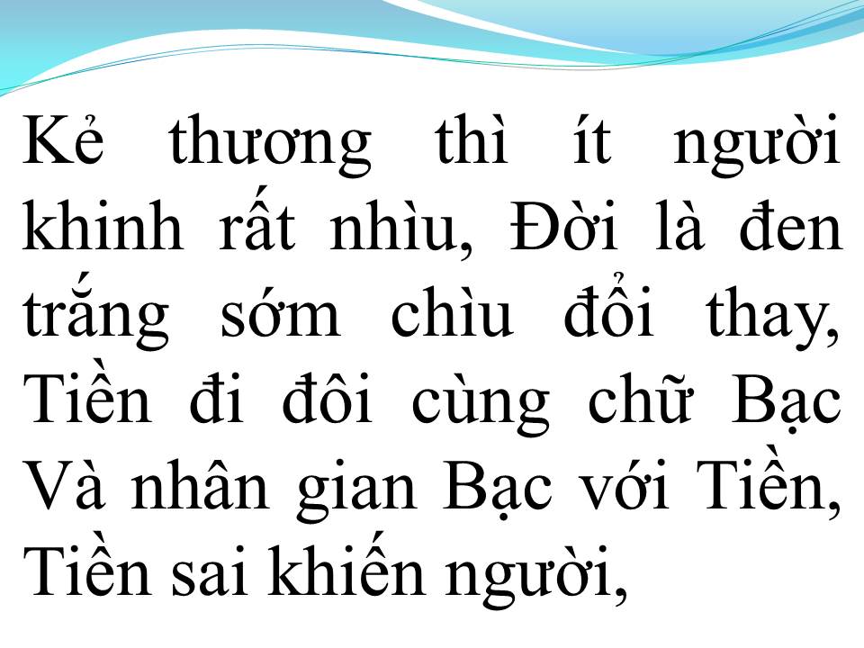 Lời bài hát TIỀN VÀ BẠC