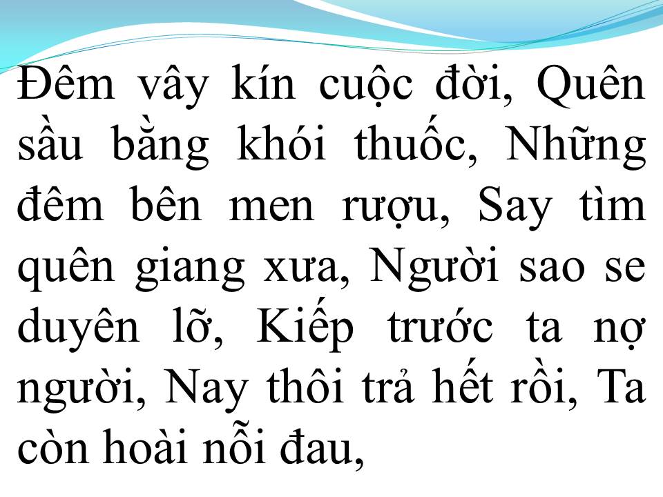Lời bài hát DUYÊN TRẢ NỢ ĐỜI