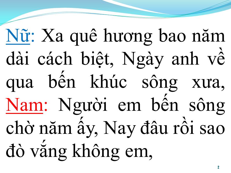 Lời bài hát ĐÒ LẠC BẾN YÊU (SONG CA)