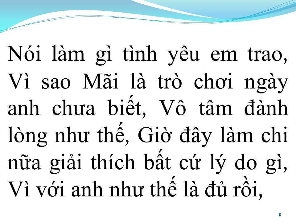 Lời bài hát MỘT LẦN MẤT NIỀM TIN VẠN LẦN BẤT CẦN