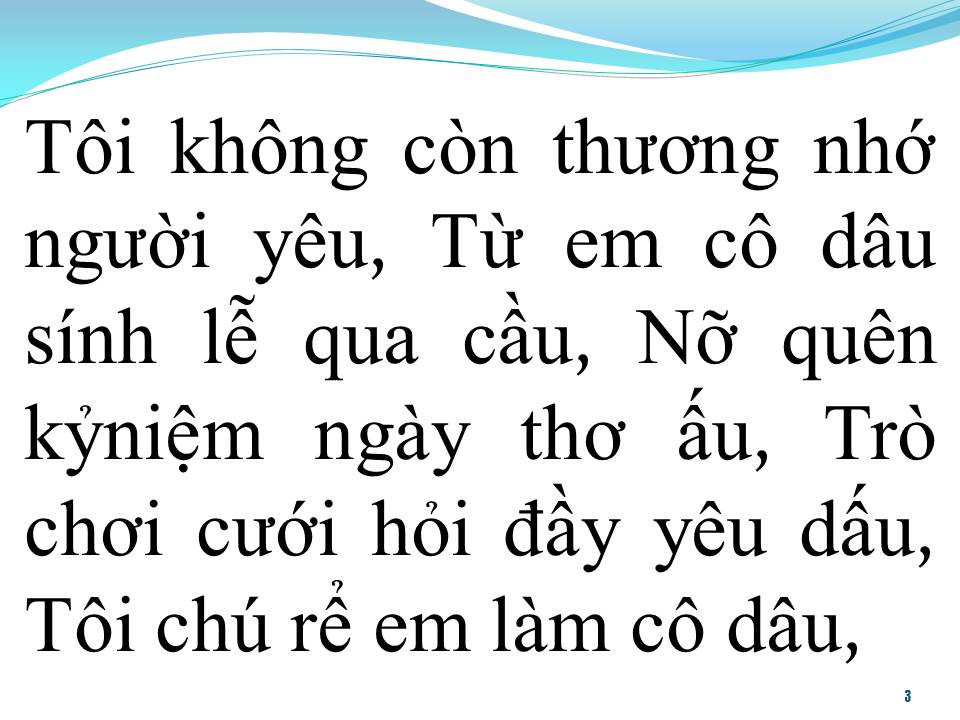 Lời bài hát KHÔNG CÒN NHỚ NGƯỜI YÊU