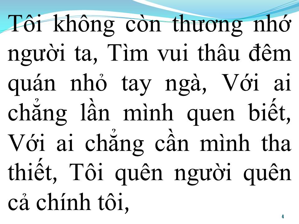 Lời bài hát KHÔNG CÒN NHỚ NGƯỜI YÊU