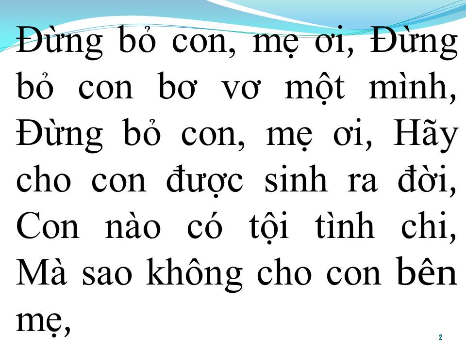 Lời bài hát XIN ĐỪNG BỎ CON MẸ ƠI