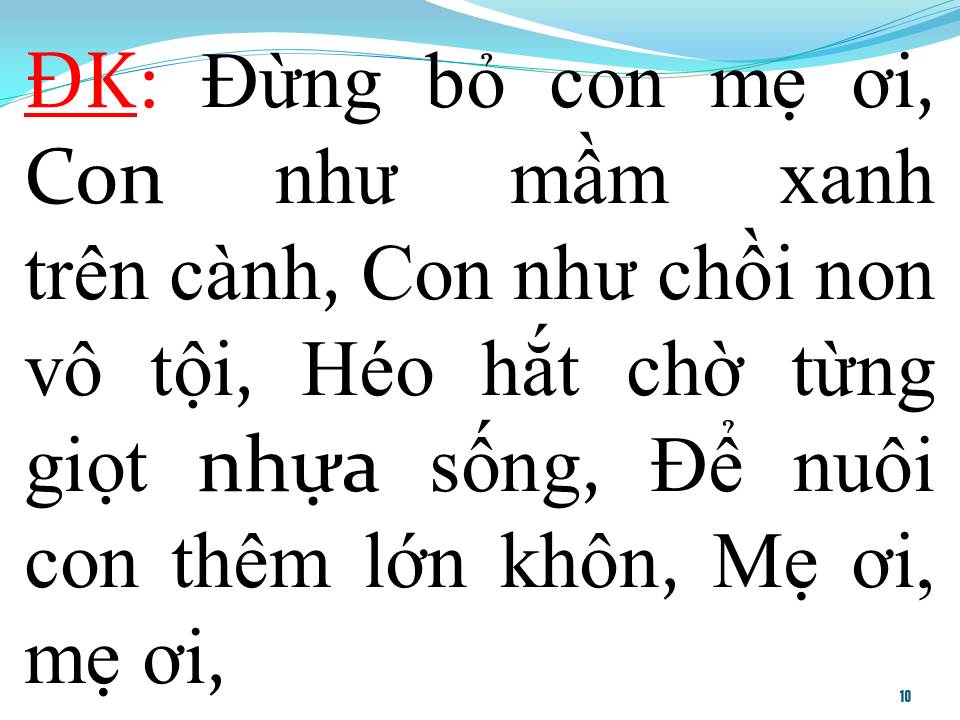 Lời bài hát XIN ĐỪNG BỎ CON MẸ ƠI