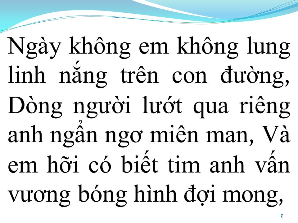 Lời bài hát BẢN TÌNH CA ĐẦU TIÊN